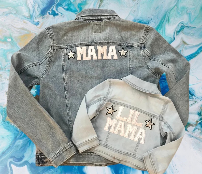 Mama and Baby Denim Jackets  Mama and Mini  Mother Daughter | Etsy | Etsy (US)