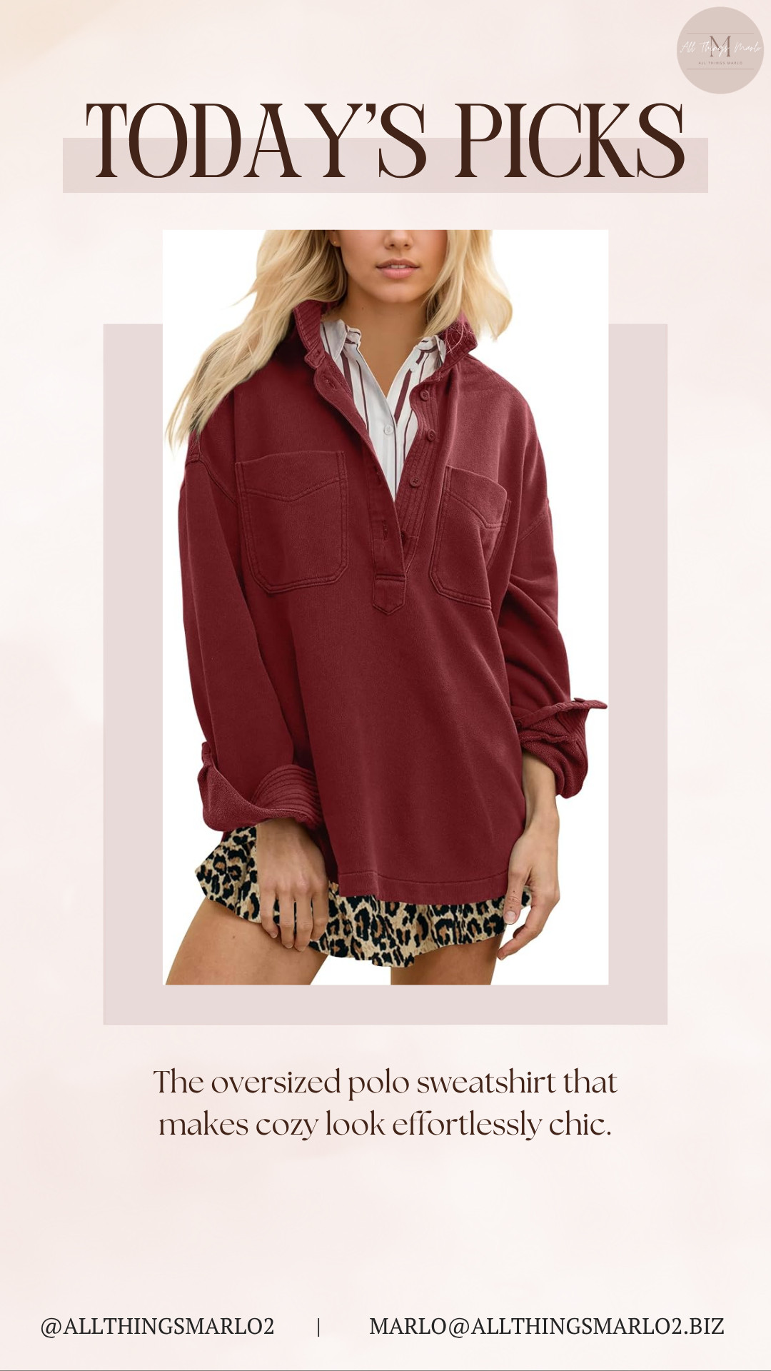 The oversized polo sweatshirt that makes cozy look effortlessly chic. 

 #LTKSeasonal #LTKWorkwear #LTKTravel