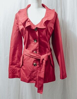 Sandro Women's Red Peplum Blazer Jacket Belted Size L  | eBay | eBay US