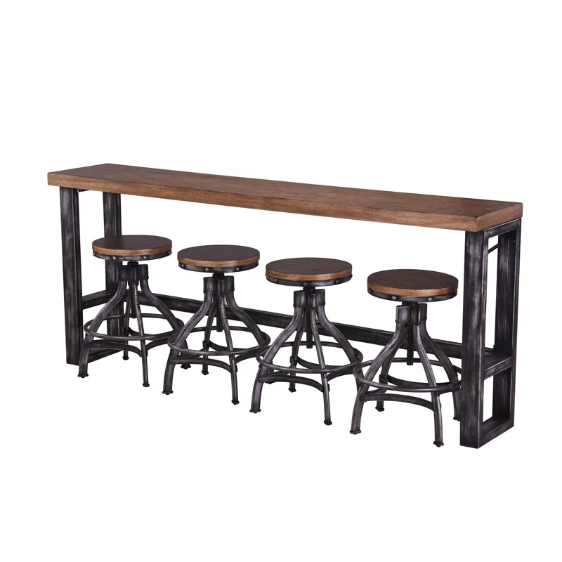 Wellman Adjustable Height Swivel Bar Stool (Set of 2) | Wayfair North America
