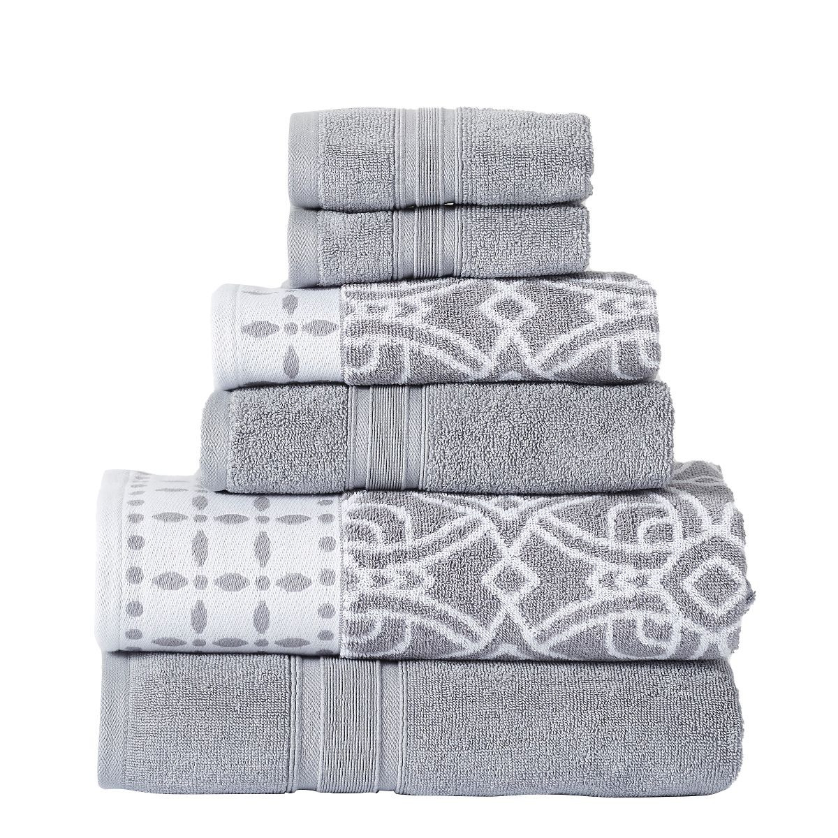 Modern Threads Monroe 6-pc Yarn Dyed Jaquard/Solid Towel Set | Target