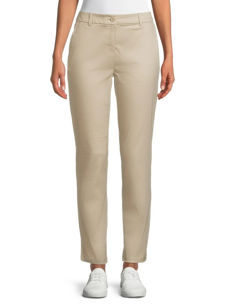 Wonder Nation Juniors School Uniform Stretch Twill Skinny Pants, Sizes 3-15 - Walmart.com | Walmart (US)