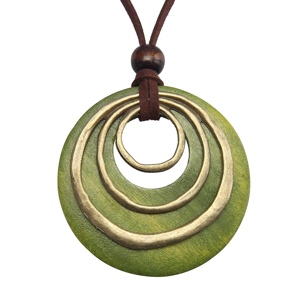 Leather Necklace for Women Long Boho Necklace Bohemian Choker Vintage Necklace Braided Boho Jewel... | Amazon (US)