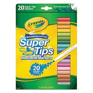 Washable Markers, Super Tip, 20/PK, Assorted, Sold as 1 Box | Amazon (US)