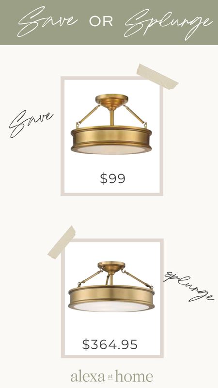 Brass flush Mount, lighting look for less, affordable lighting 

#LTKhome #LTKsalealert