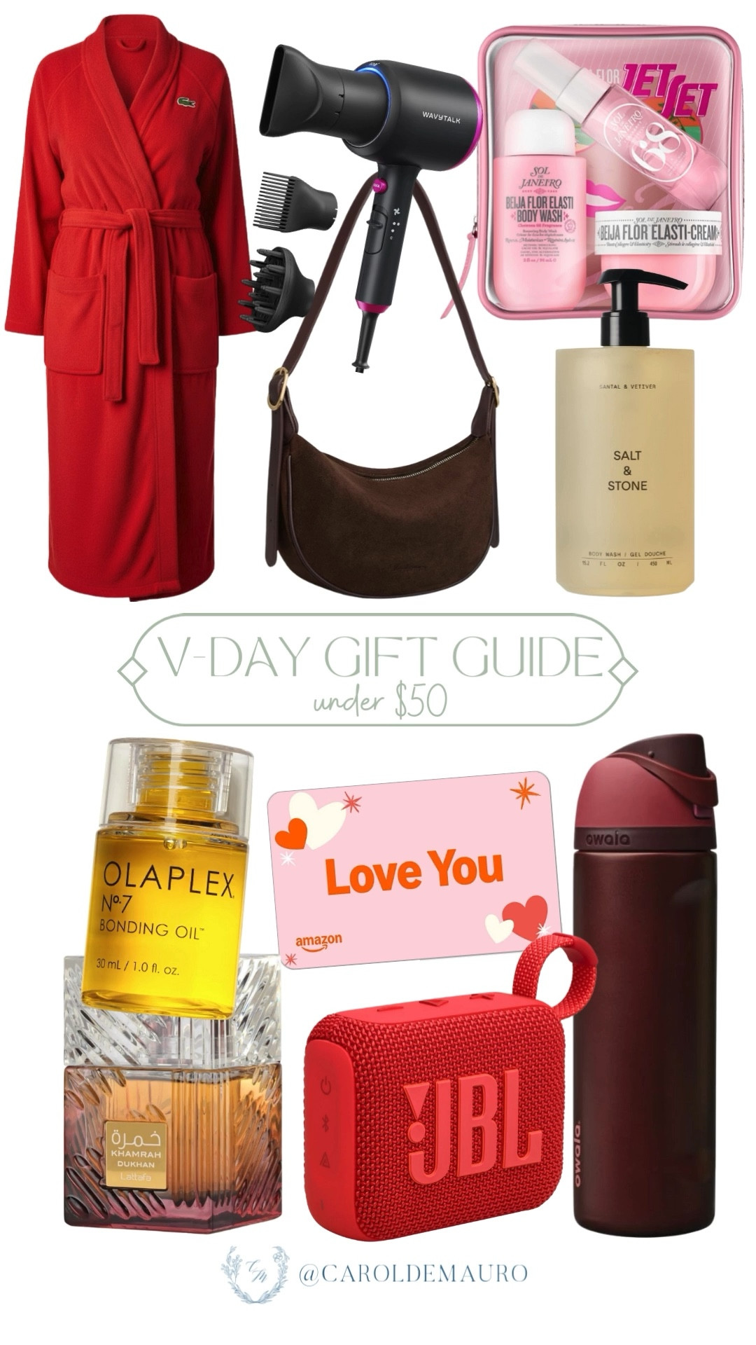 Treat your favorite people to something special without overspending this Valentine's Day. You can find everything from cozy robes to premium hair care and tech gadgets, all for less than $50!

vday gifts, valentines day, hearts day, selfcare, tech gadgets, sleepwear, beauty finds, everyday essentials

#LTKSeasonal #LTKU #LTKBeauty
