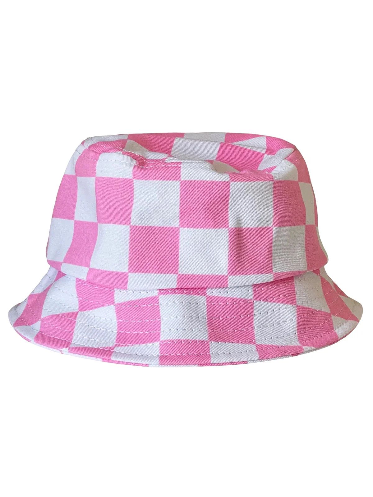 Kids Bucket Hat, Pink Checkerboard | SpearmintLOVE