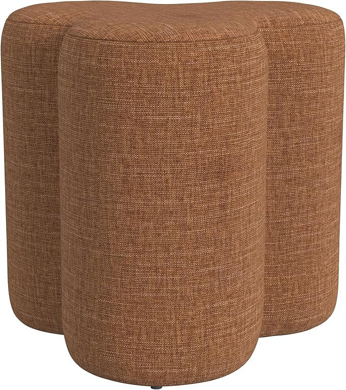 HomePop Upholstered Clover Shaped Ottoman|HomePop Home Décor|Foot Rest Ottoman - Rust Orange Che... | Amazon (US)