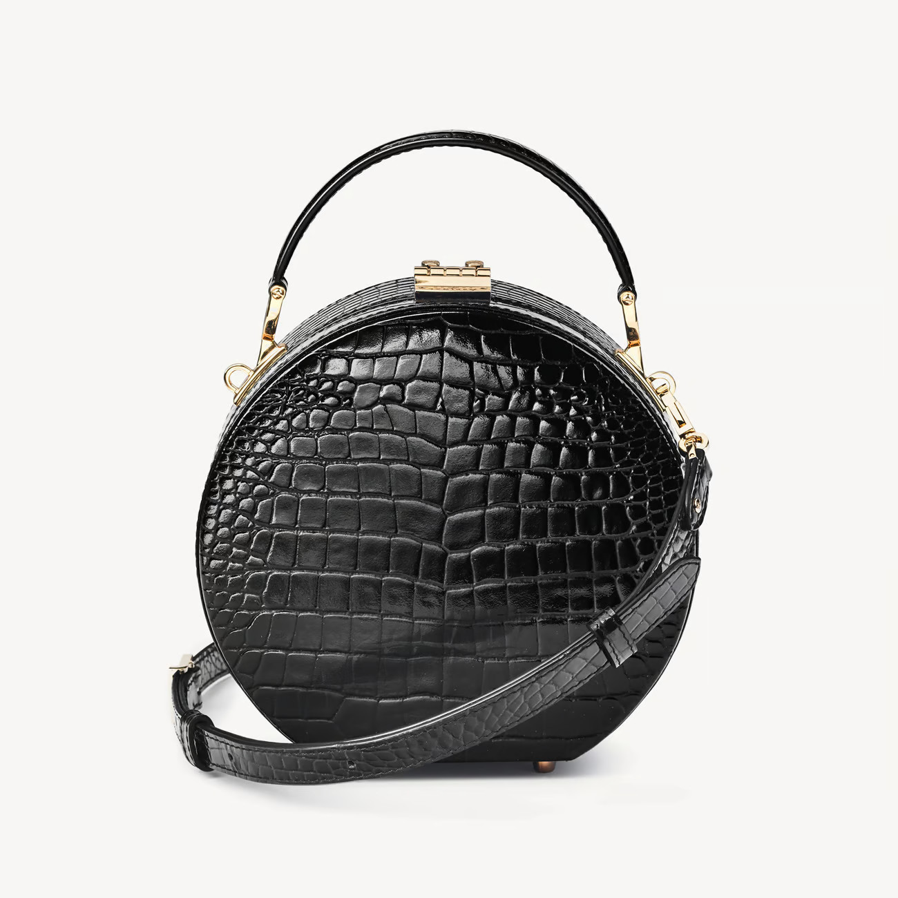 Hat Box

        
            
            Black Patent Croc | Aspinal of London