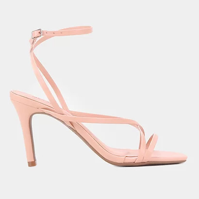 Sandália Shoestock Tiras Salto Fino Médio Feminina - Feminino | Zattini (BR)