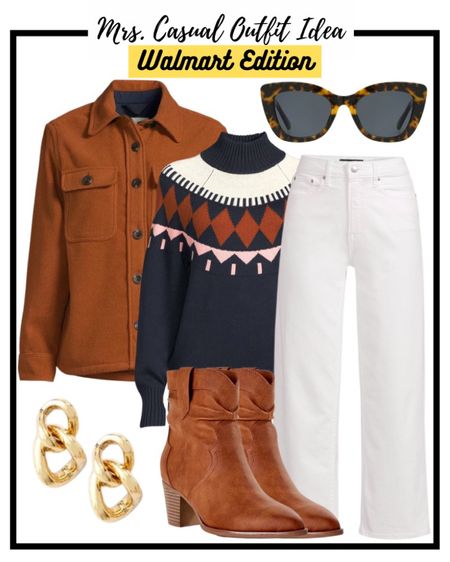 Walmart winter white outfit idea. Love this sweater 😍 

#LTKstyletip #LTKunder50 #LTKSeasonal