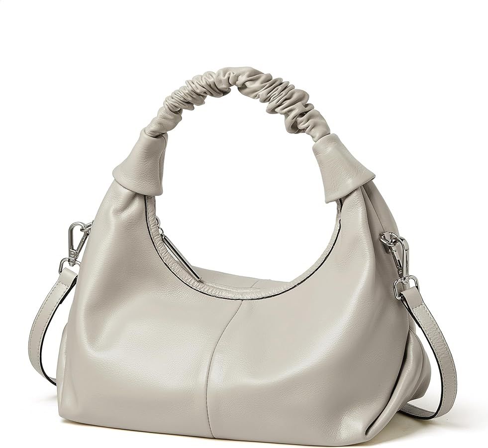 DORIS&JACKY Leather Top Handle Handbags For Women Designer Hobo Tote Clutch Purse With Adjustable... | Amazon (US)