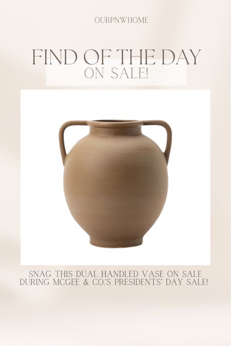 The bestselling vase is on deal right now during McGee & Co.’s Presidents’ Day Sale!

Dual handled vase, neutral vase, table vase, brown vase, home decor, traditional decor

#LTKhome #LTKsalealert #LTKSpringSale