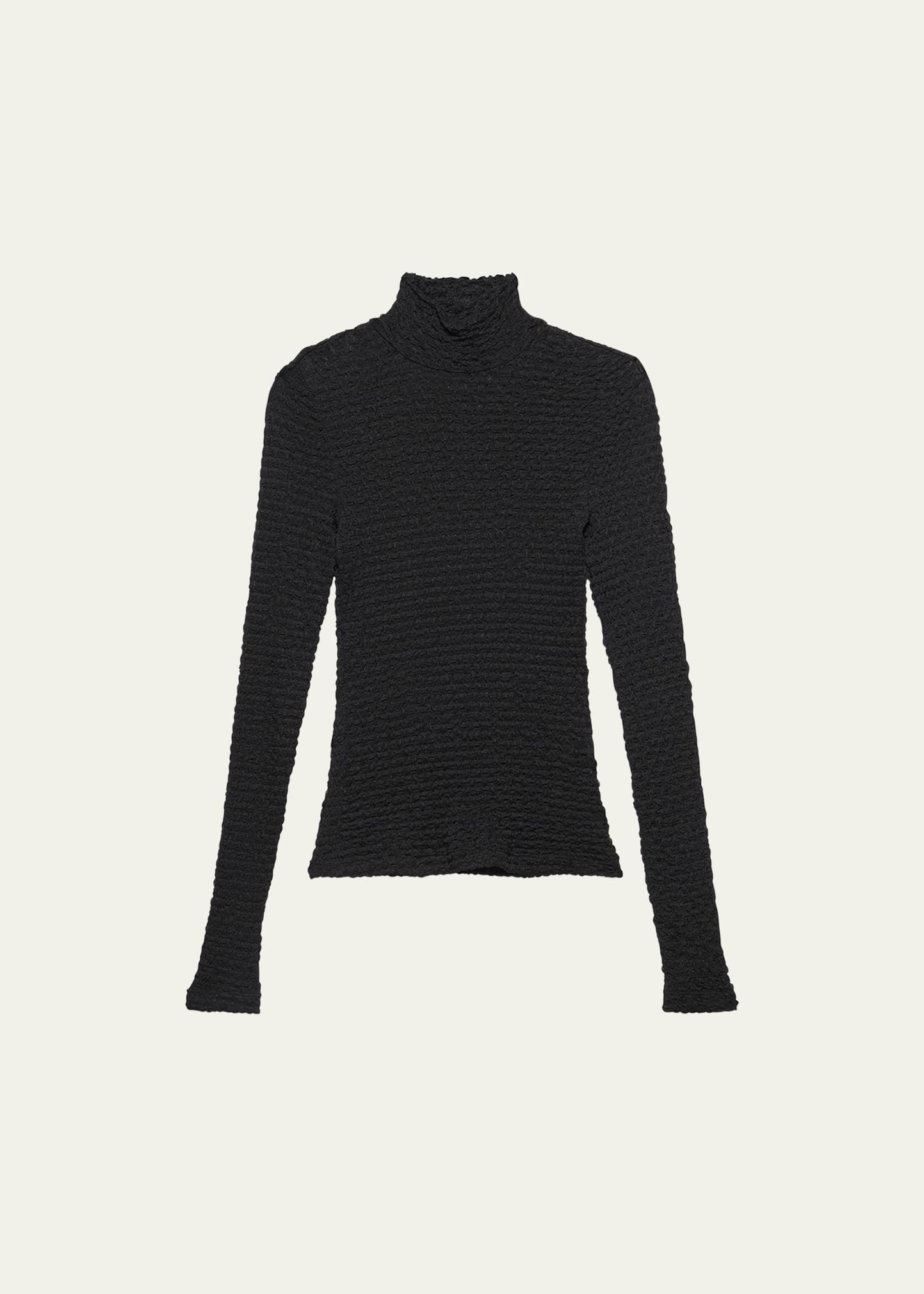 FRAME Stretch Mesh Lace Turtleneck | Bergdorf Goodman