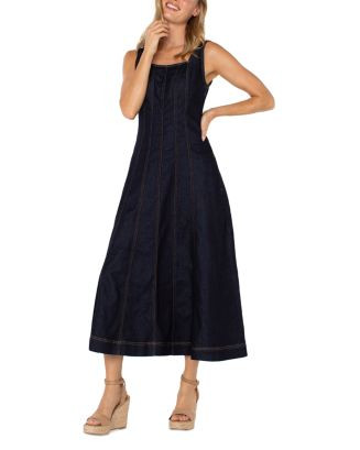 Liverpool Los Angeles Smocked Back Midi Dress  | Bloomingdale's Women | Bloomingdale's (US)