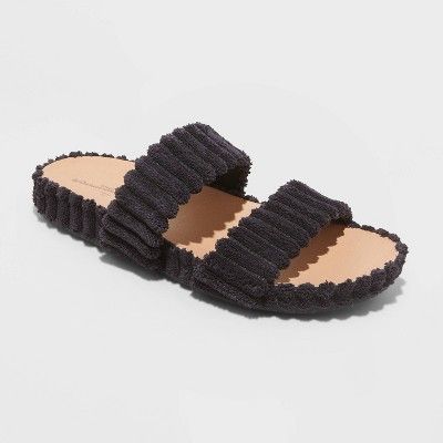 Women's Kyla Corduroy Two Band Sandals - Universal Thread™ | Target