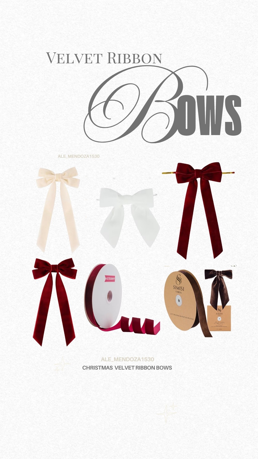 Velvet Ribbon Bows 