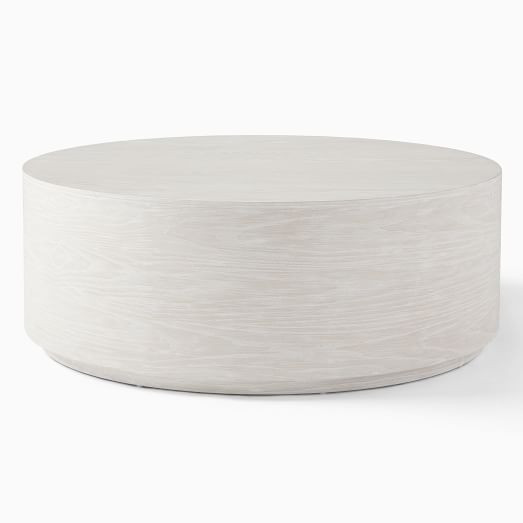 Volume Round Drum Coffee Table (36"–44") - Wood | West Elm (US)