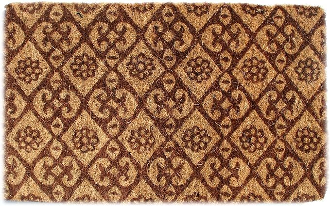 Imports Decor Printed Coir Doormat, Brown Floral, 18-Inch by 30-Inch | Amazon (US)