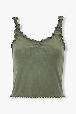 Ribbed Lettuce-Edge Cami | Forever 21 (US)