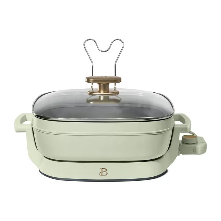 Beautiful 5 in 1 Electric Skillet - Expandable up to 7 Qt with Glass Lid, Sage Green by Drew Barr... | Walmart (US)