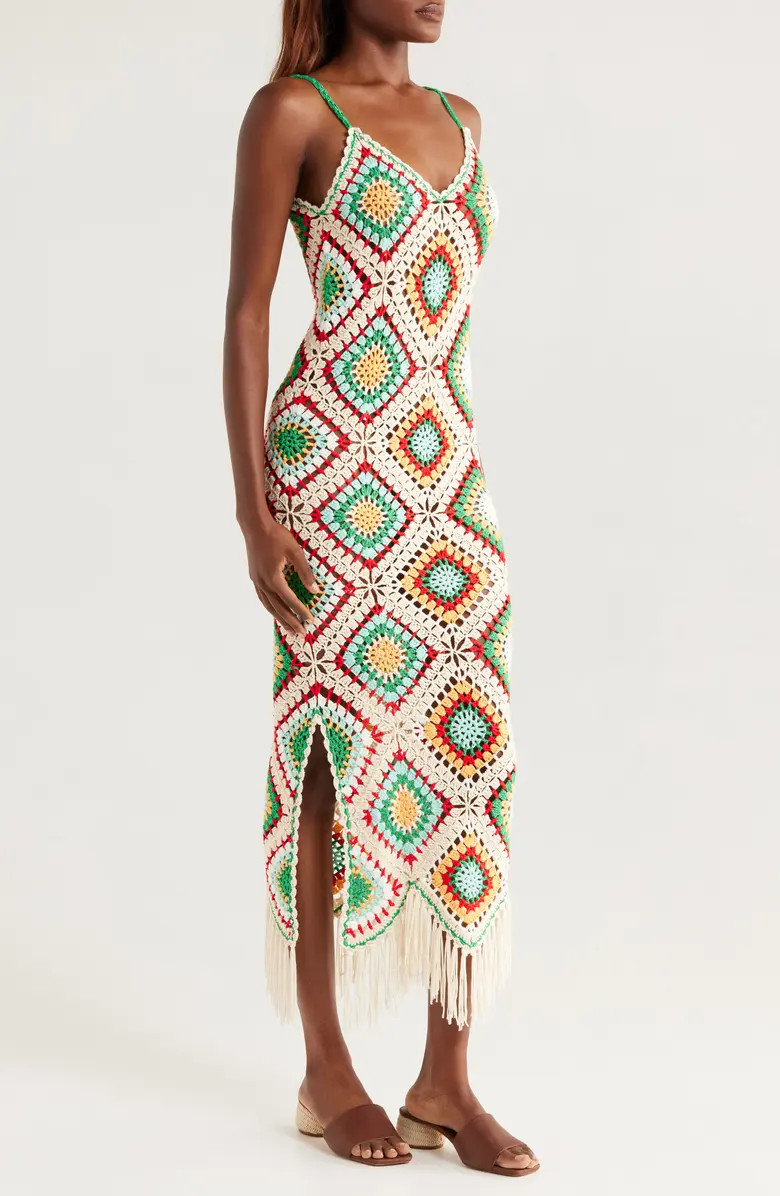 Crochet Maxi Cover-Up Dress | Nordstrom