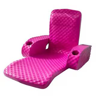 Baja II Flamingo Pink Foam Folding Lounge Portable Swimming Pool Float | The Home Depot
