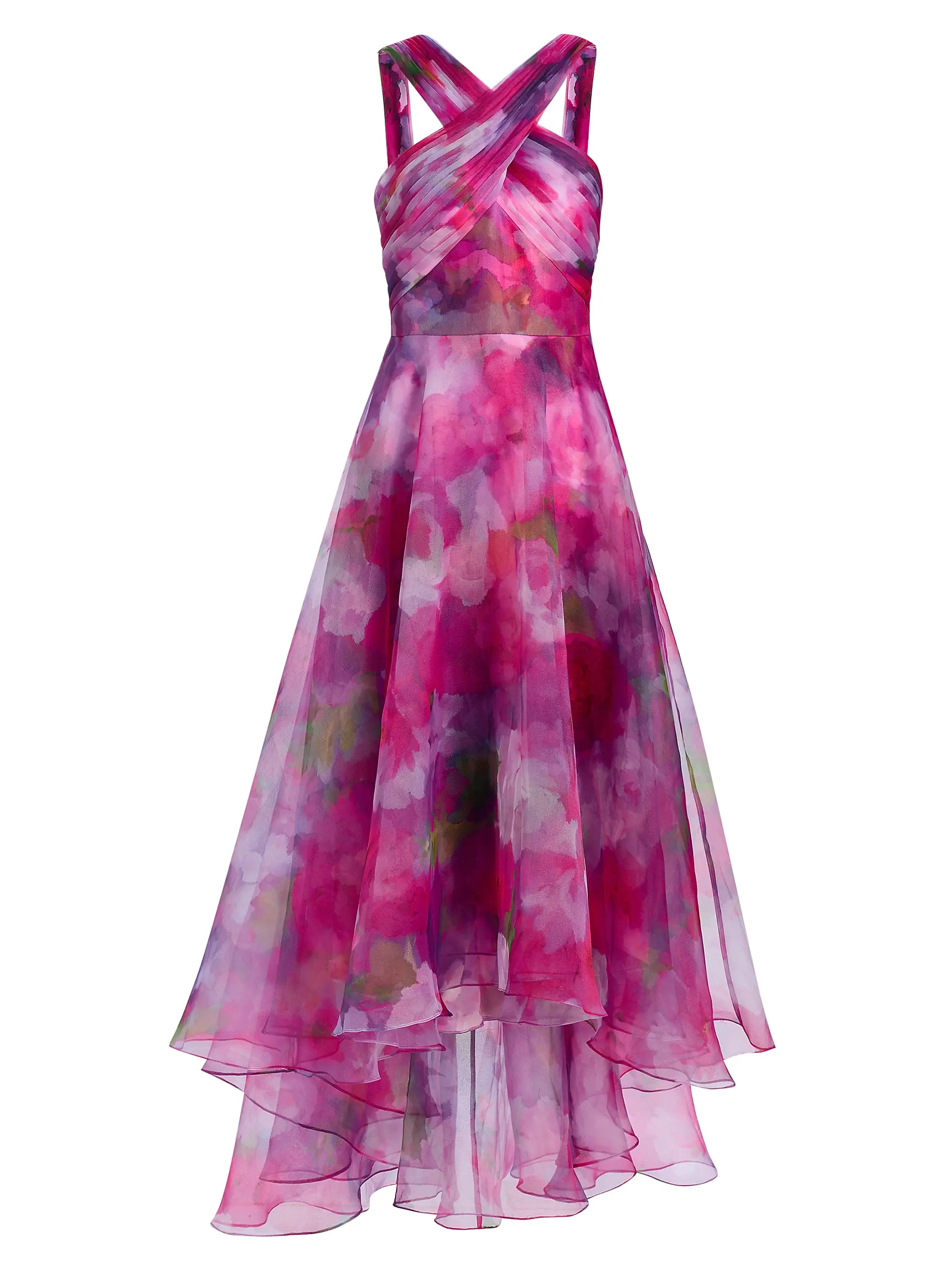 Luana Printed Organza High-Low Gown | Saks Fifth Avenue