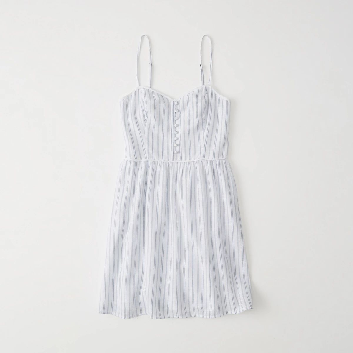 Button-Front Skater Dress | Abercrombie & Fitch US & UK