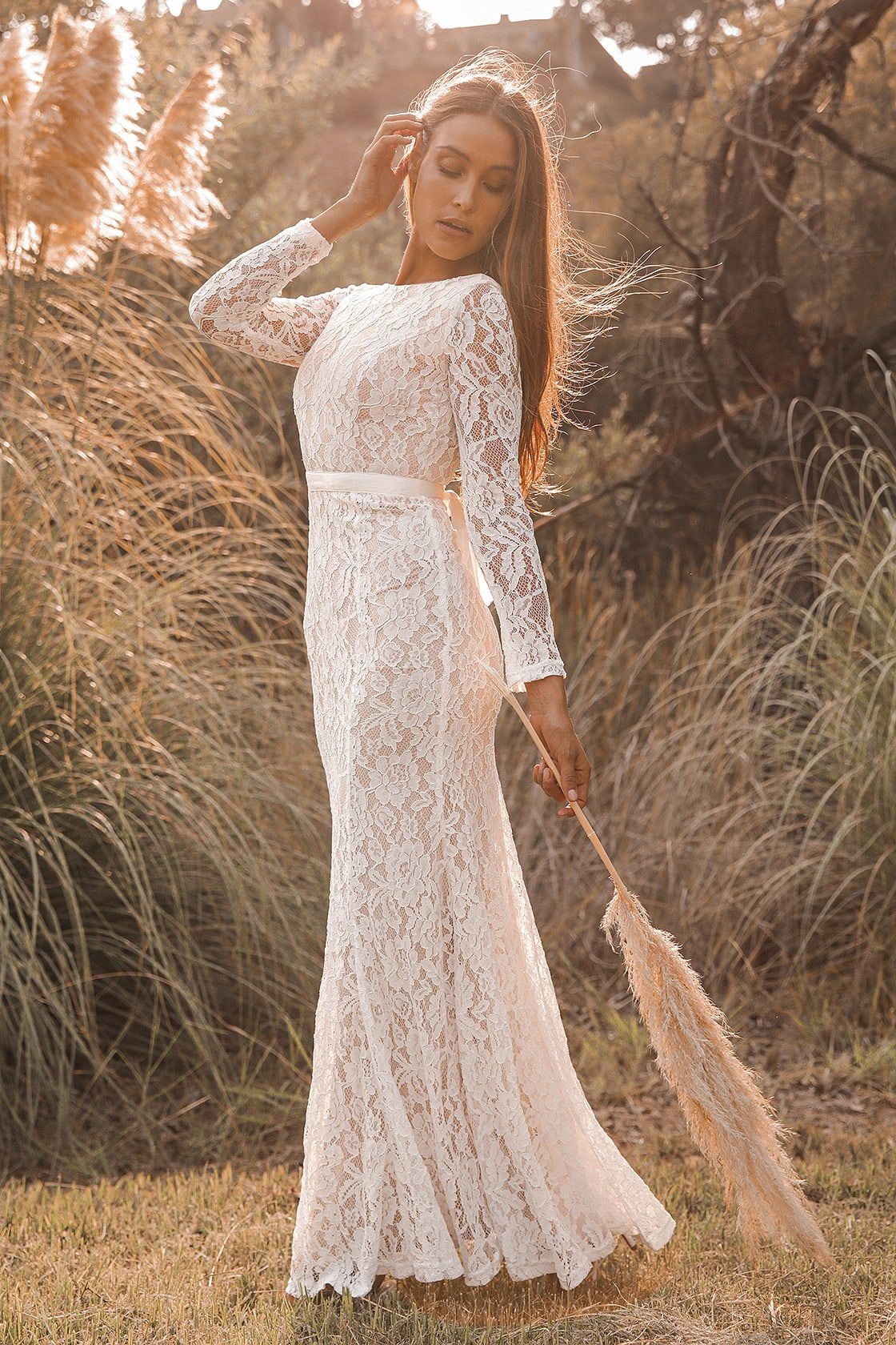 You're My Forever White Lace Long Sleeve Maxi Dress | Lulus (US)
