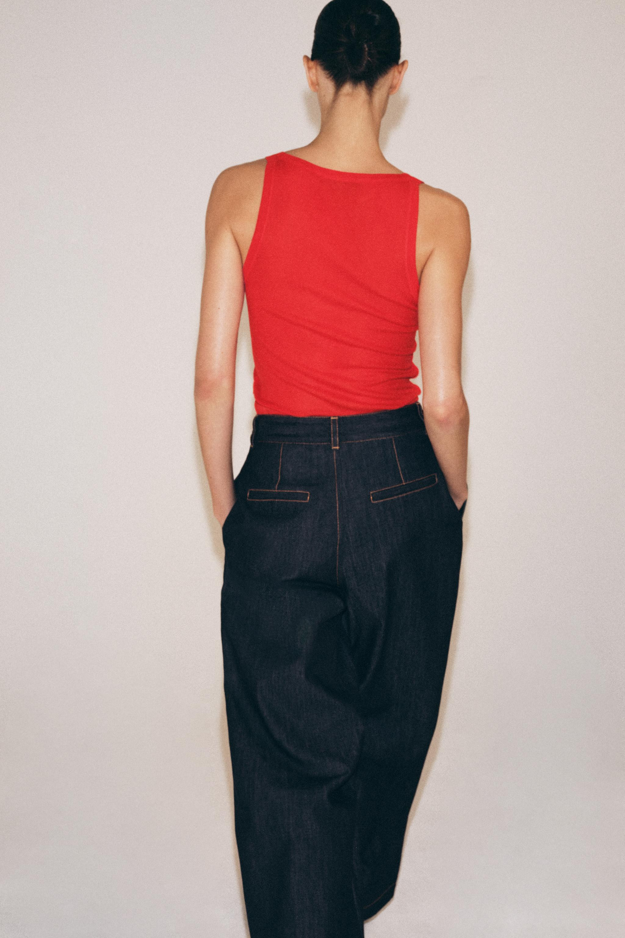 ZW COLLECTION HIGH WAISTED BALLOON PLEATED JEANS | Zara US