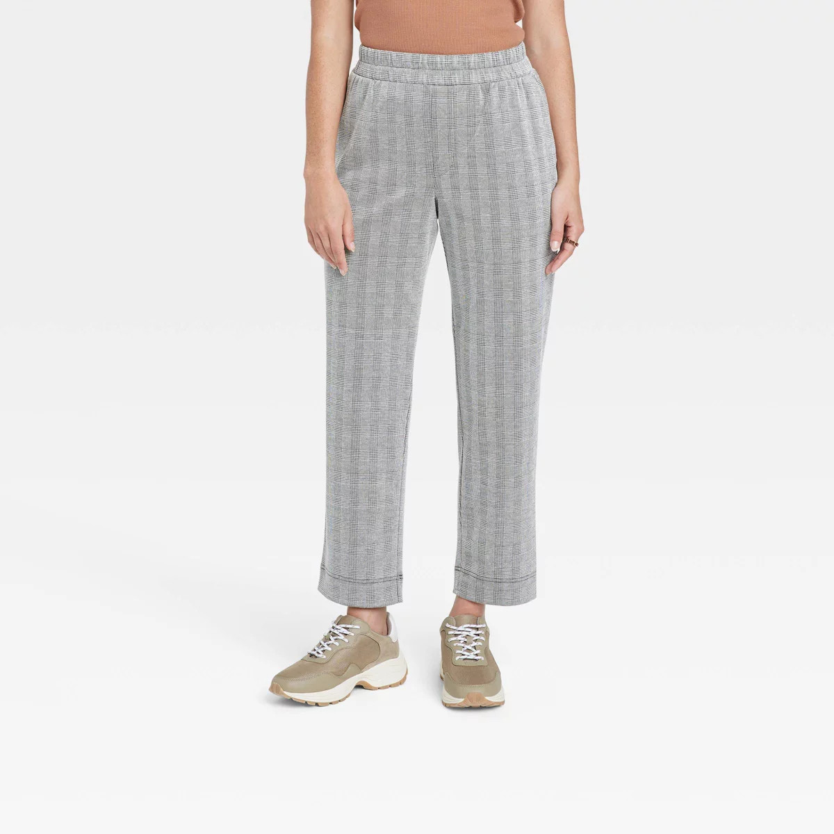 Women's High-Rise Slim Straight Fit Ankle Pull-On Pants - A New Day™ Gray XS | Target