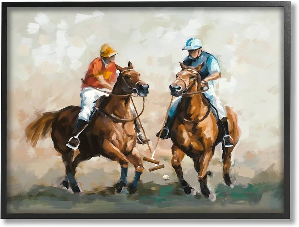 Stupell Industries Equestrian Polo Players Framed Giclee Art by Ziwei Li | Amazon (US)