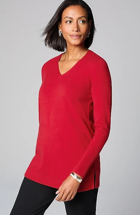V-Neck Sweater Tunic | J. Jill