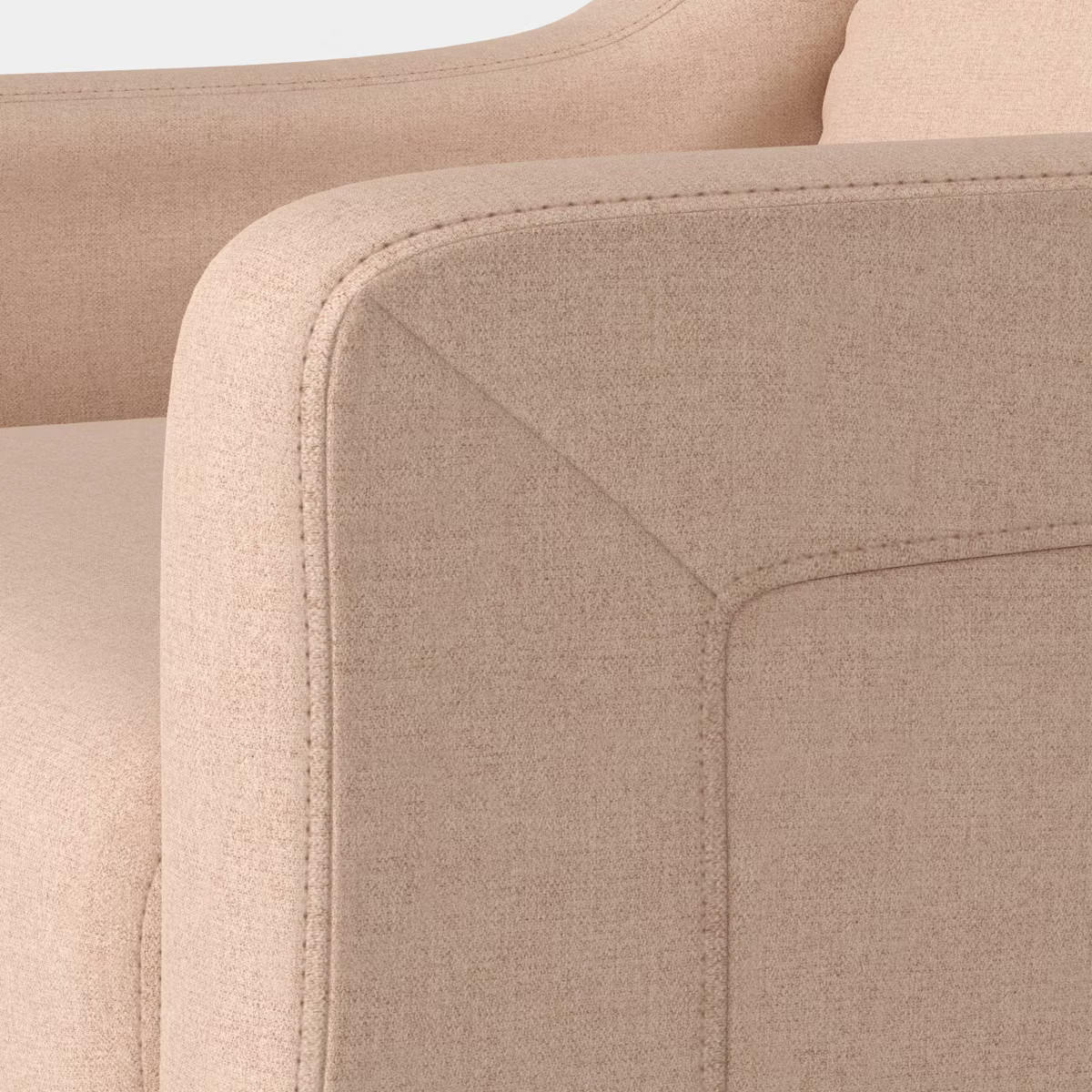 Detailed Slope Arm Slipcover Swivel Accent Chair Performance Fabric Blush - Threshold™ designed... | Target