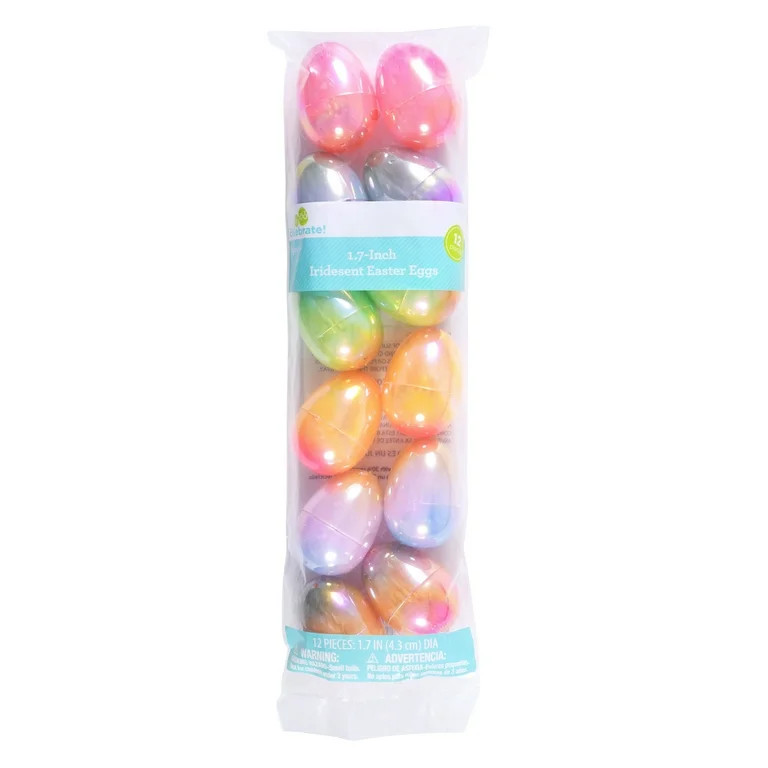 Multicolor Iridescent Eggs, 2", 12 Count, Easter by Way To Celebrate | Walmart (US)