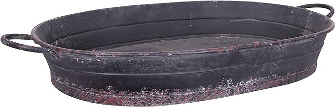 Creative Co-Op Distressed Black Tray with Handles | Amazon (US)