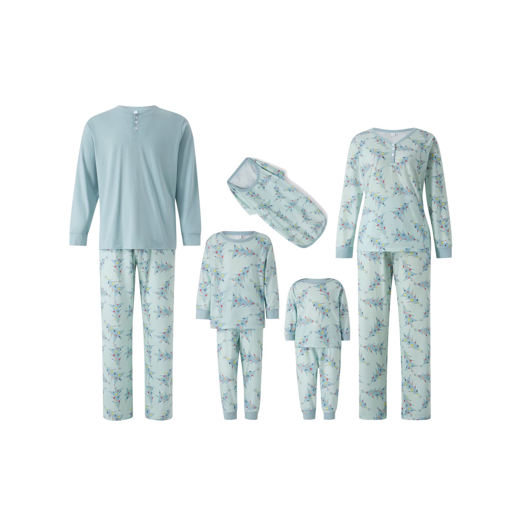 Ma&Baby Family Pajamas Set Matching Xmas Christmas tree Pjs Nightwear for Pet Baby Kid Dad Mom | Walmart (US)