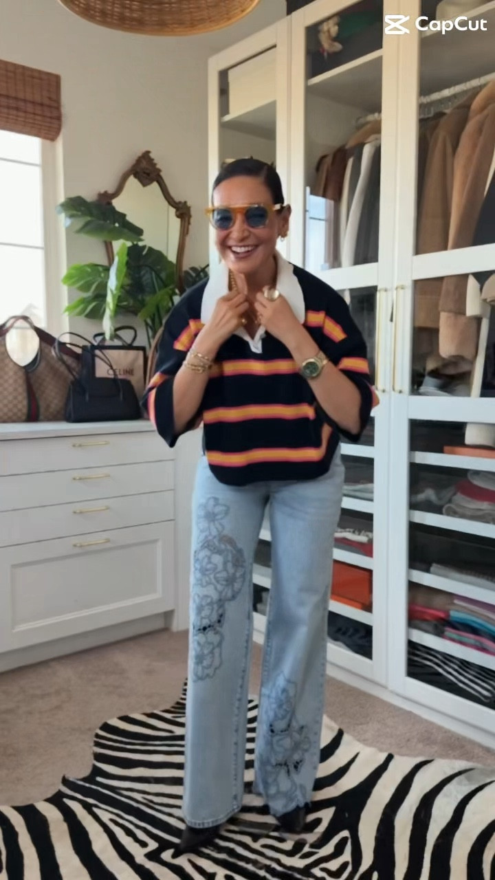 These light wash denim jeans are the perfect everyday staple — slightly detailed for a bit of interest but still easy to style. I paired them with a striped polo for a timeless, effortless look and added black pumps to elevate it just enough. It’s the kind of outfit that works for errands, lunch, or a casual meeting. 

#LTKgrwm #LTKootd #LTKU