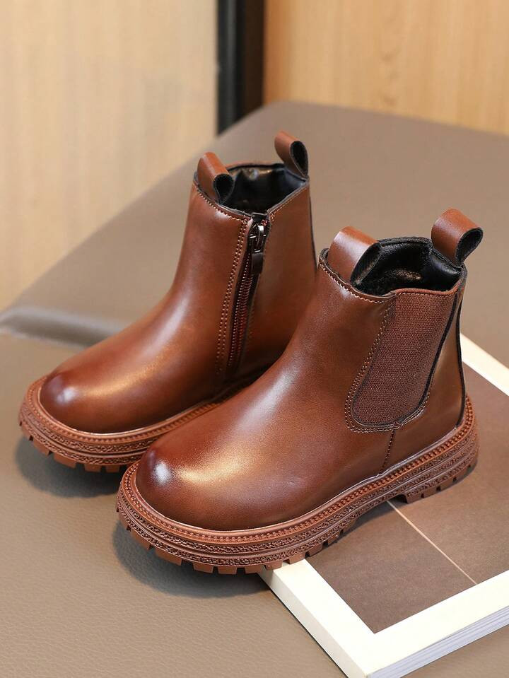 Girls' Side-zip Chelsea Boots For Children | SHEIN