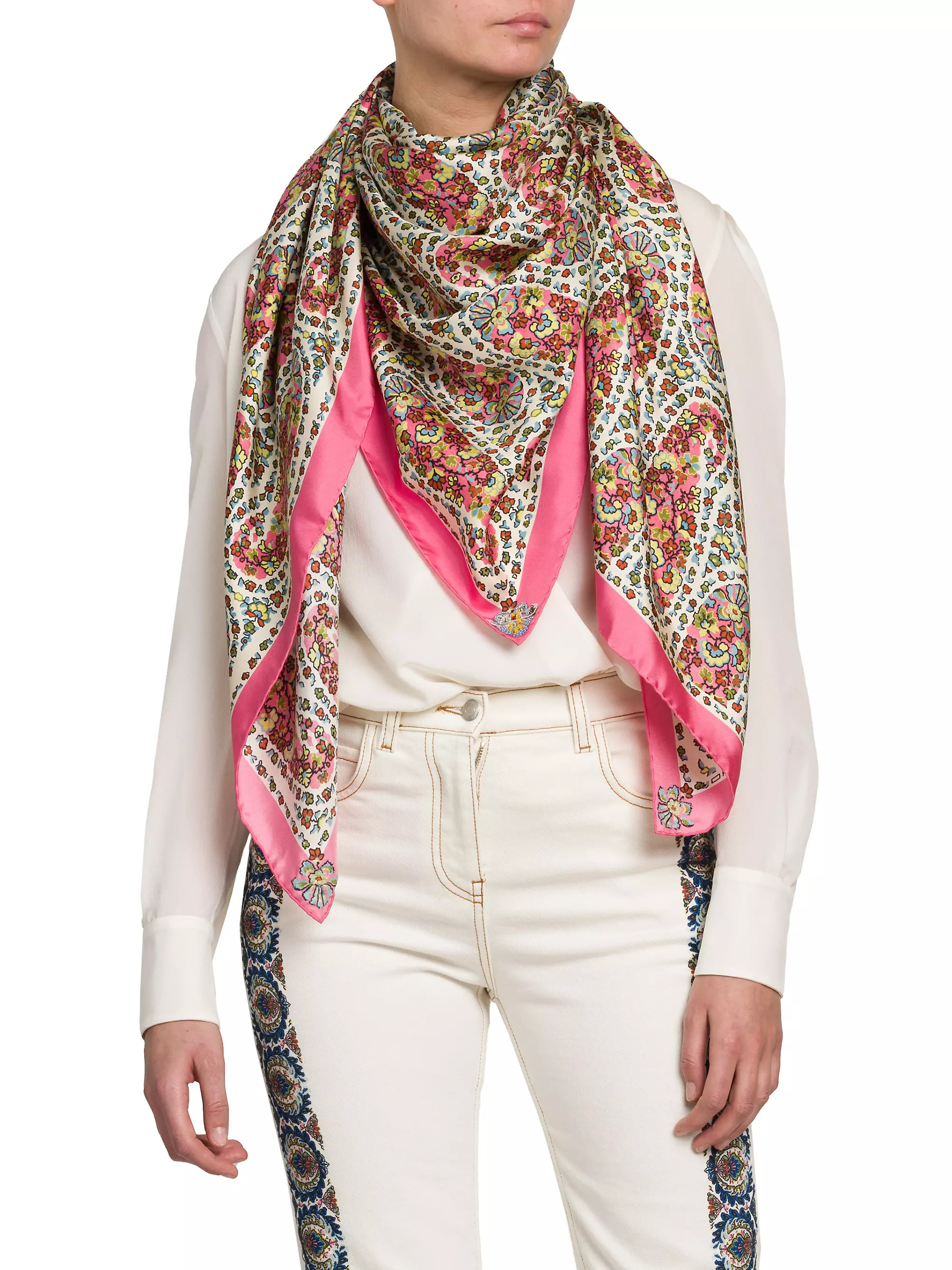 Scialle Bombay Floral Paisley Silk Scarf | Saks Fifth Avenue