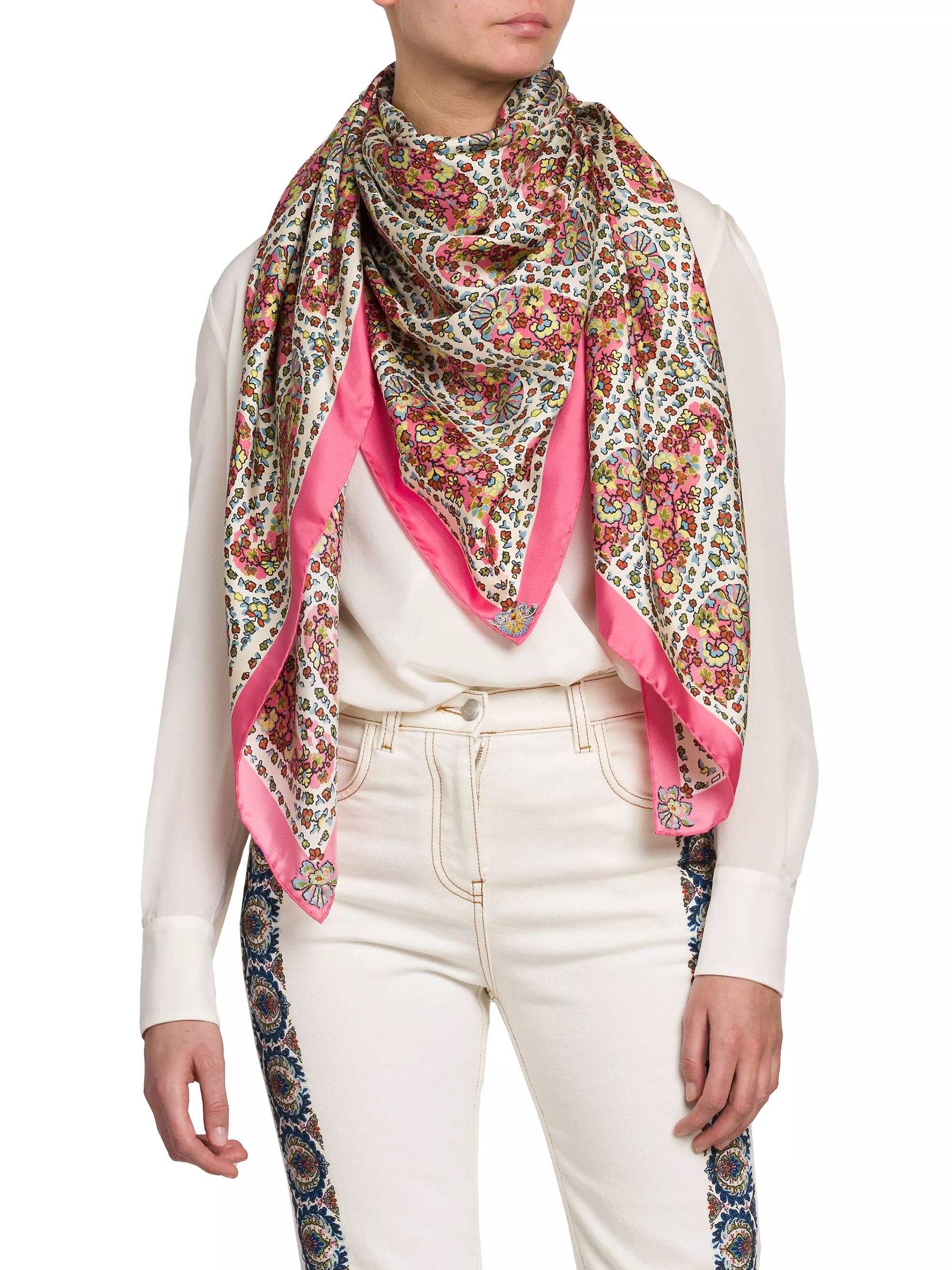 Scialle Bombay Floral Paisley Silk Scarf | Saks Fifth Avenue