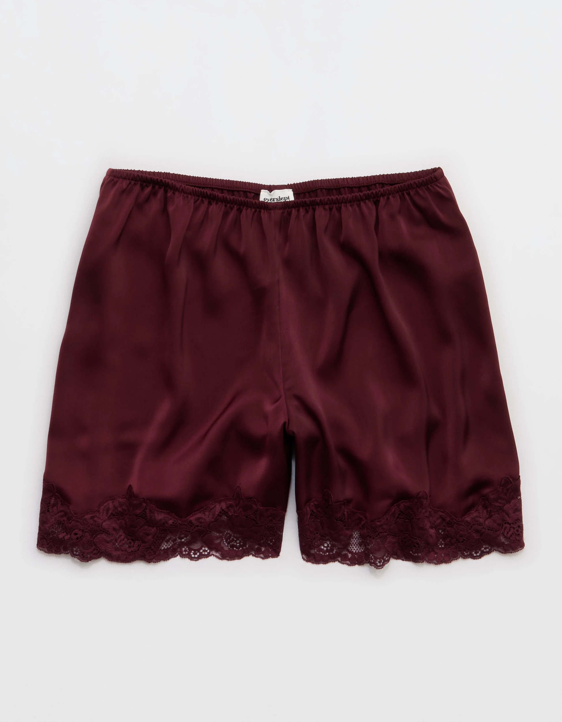 OVERSLEPT by Aerie Liquid Satin Lace Trim Short | Aerie