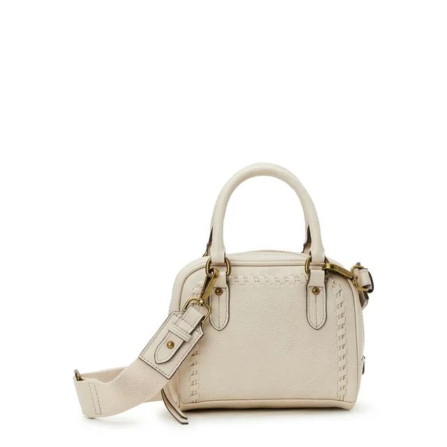 Time and Tru Women's Cambridge Top Handle Crossbody Handbag, Beige | Walmart (US)