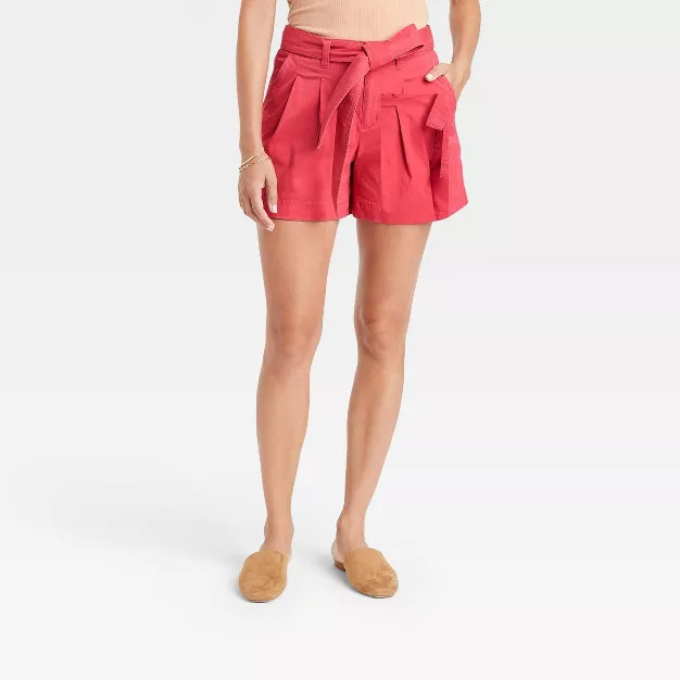 Women's High-Rise Pleat Front Shorts - A New Day™ | Target