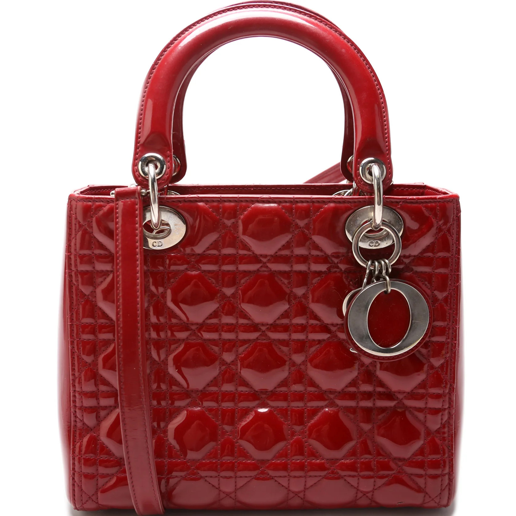 Lady Dior Medium Patent | Keeks Designer Handbags