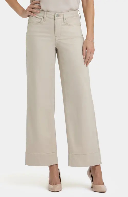 NYDJ Teresa High Waist Wide Leg Ankle Jeans in Feather at Nordstrom, Size 12 | Nordstrom