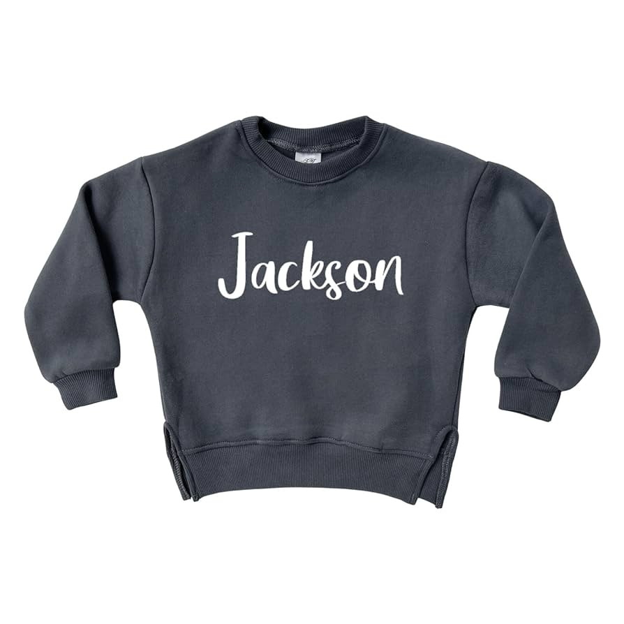 Personalized Baby, Toddler, & Kids Crewneck Sweatshirt (12-18 month, Navy) | Amazon (US)