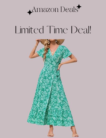 Amazon deals / ZESICA Women's 2024 Bohemian Floral Printed Wrap V Neck Short Sleeve Split Beach Party Maxi Dress / spring dress / Mother’s Day Dress / wedding guest dress 

#LTKfindsunder50 #LTKwedding #LTKsalealert