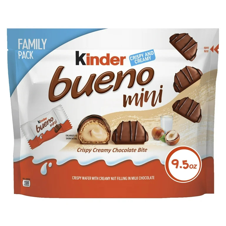 Kinder Bueno Mini, Milk Chocolate and Hazelnut Cream, Family Pack, Individually Wrapped Chocolate... | Walmart (US)